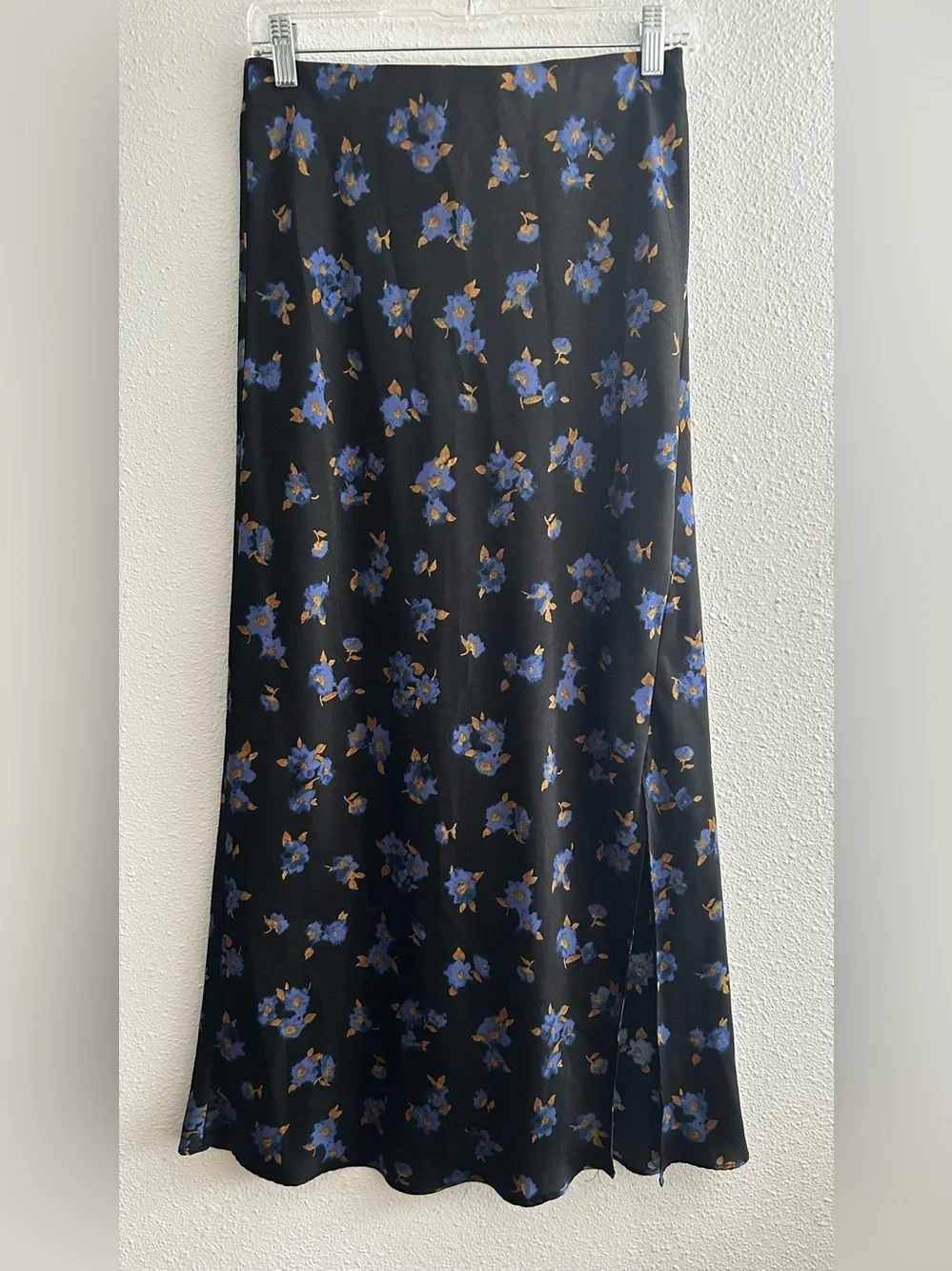 Halogen Black Floral Print Maxi Skirt